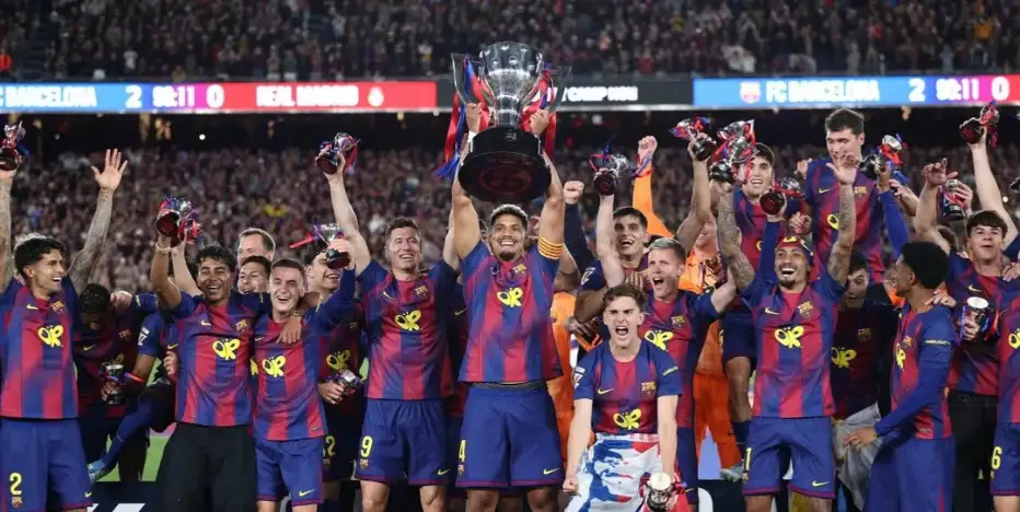 Noticia: ¡Campeón! Barcelona gana LaLiga con victoria sobre el Real Madrid.