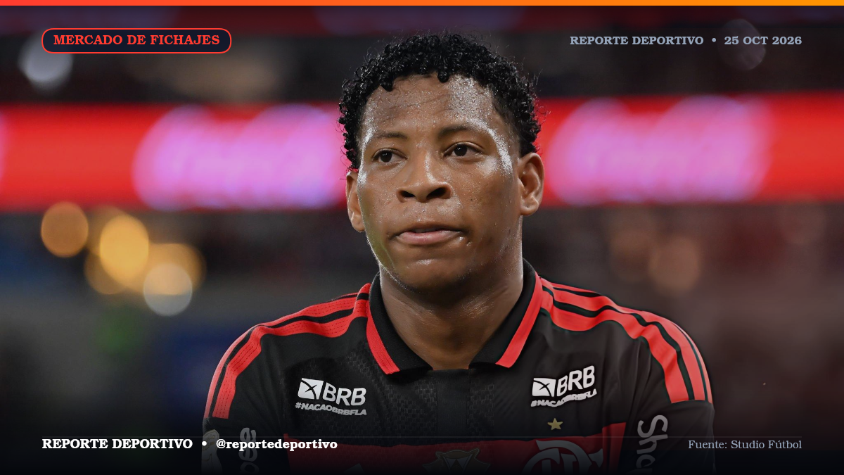 Gonzalo Plata delantero ecuatoriano jugando con la camiseta de Flamengo