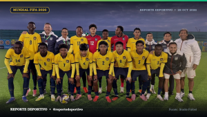 Seleccion de Ecuador Sub-15 celebrando la clasificacion en el mundial