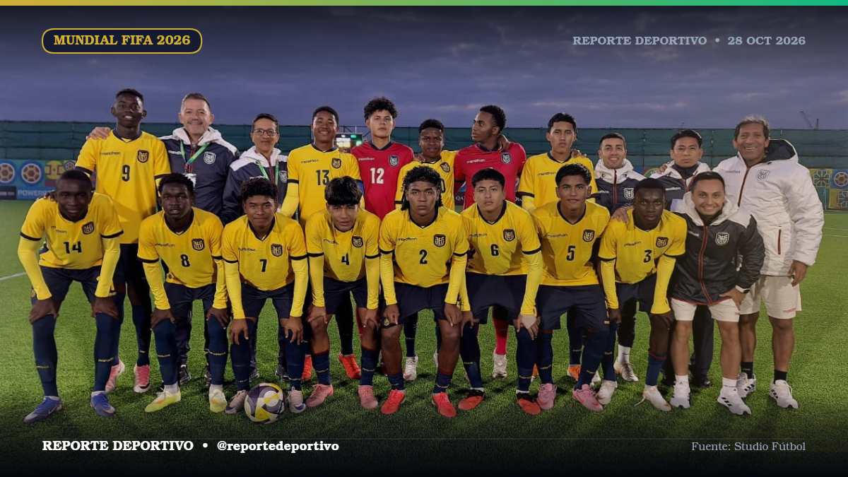 Seleccion de Ecuador Sub-15 celebrando la clasificacion en el mundial